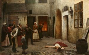 Jakub Schikaneder, "Murder in the House" (1890)
