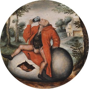 Pieter Breughel the Younger, "Drunkard On An Egg" (late 16th-early 17th centuries)